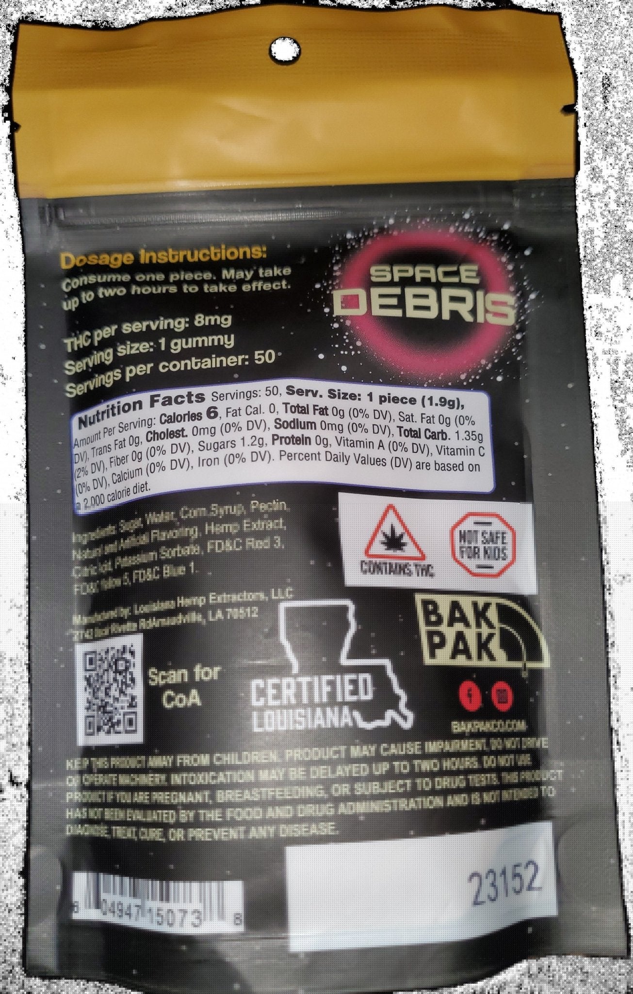 Space Debris 400 Strawberry Lemonade - 50 ct. 8mg - Tree Spirit Wellness