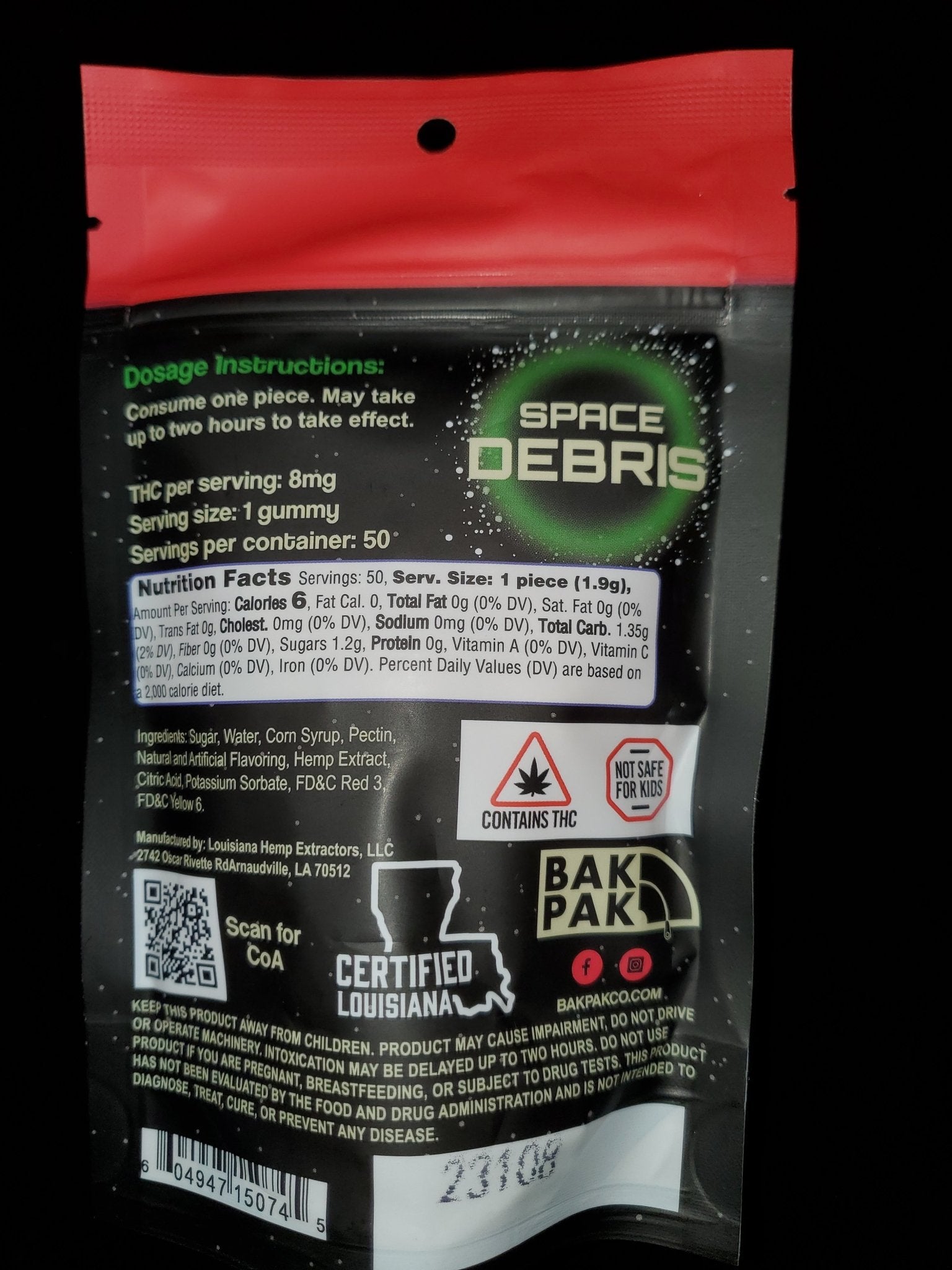Space Debris 400 Strawberry Smash- 50 ct. 8mg - Tree Spirit Wellness