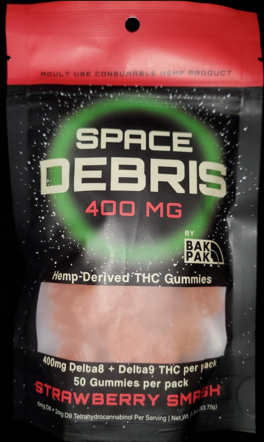 Space Debris 400 Strawberry Smash- 50 ct. 8mg - Tree Spirit Wellness