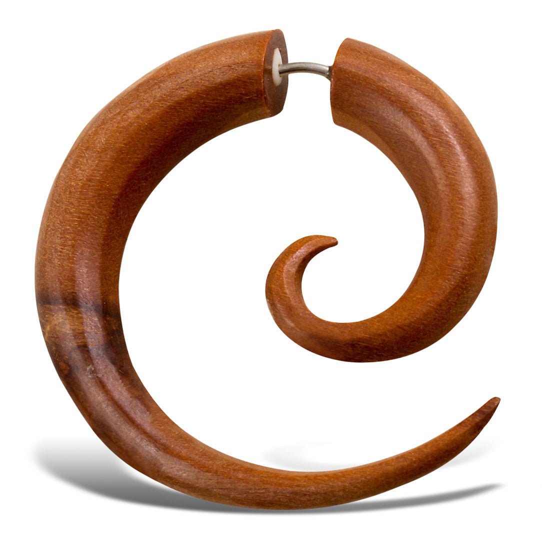 Spirals - Tan Sabo Wood - Tree Spirit Wellness
