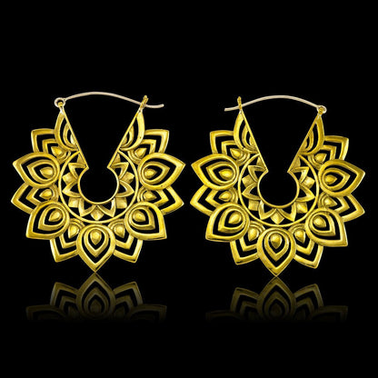 Sunflower Hoops - Silver Post - Tree Spirit Wellness