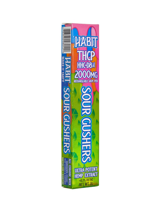 THCP + HHC + D8 Rechargeable Vape Pens 20pk – Sour Gushers - Tree Spirit Wellness