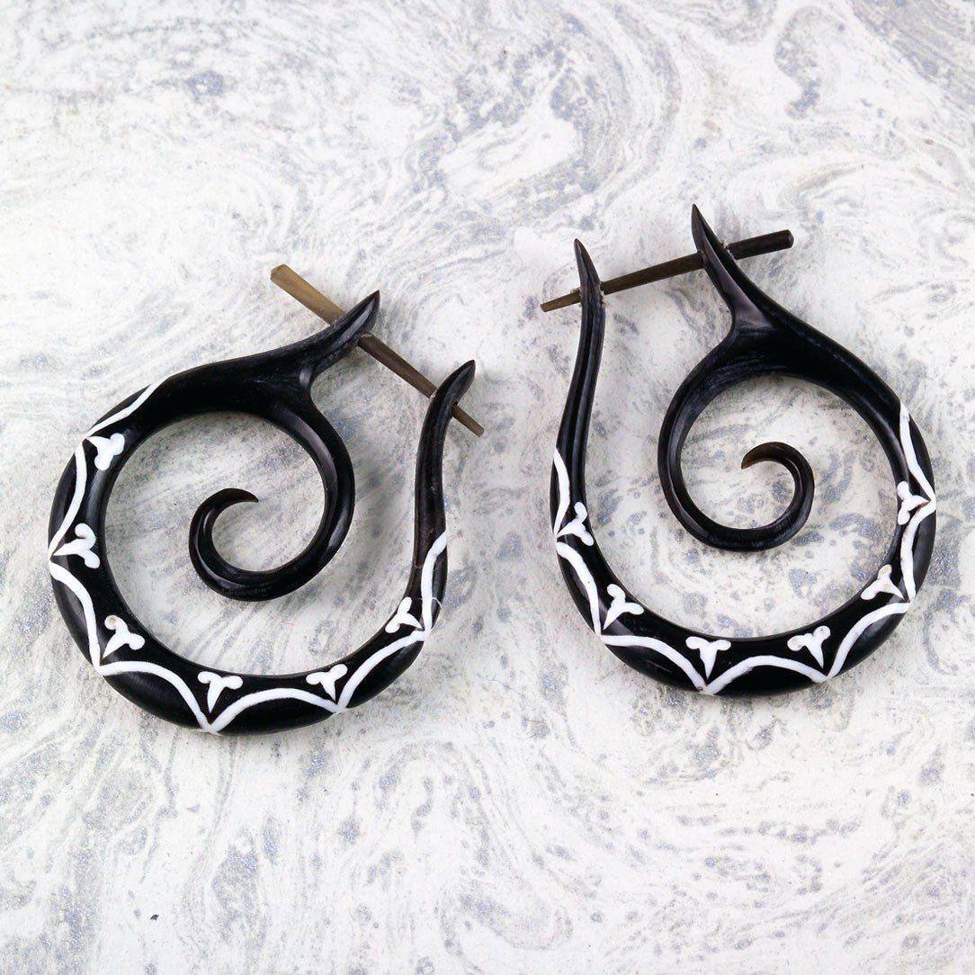 Tribal Lulu Hoops - Horn - Tree Spirit Wellness