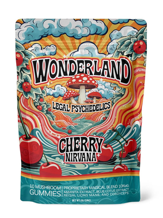 Wonderland Mushroom Gummies Cherry nirvana 10ct - Tree Spirit Wellness