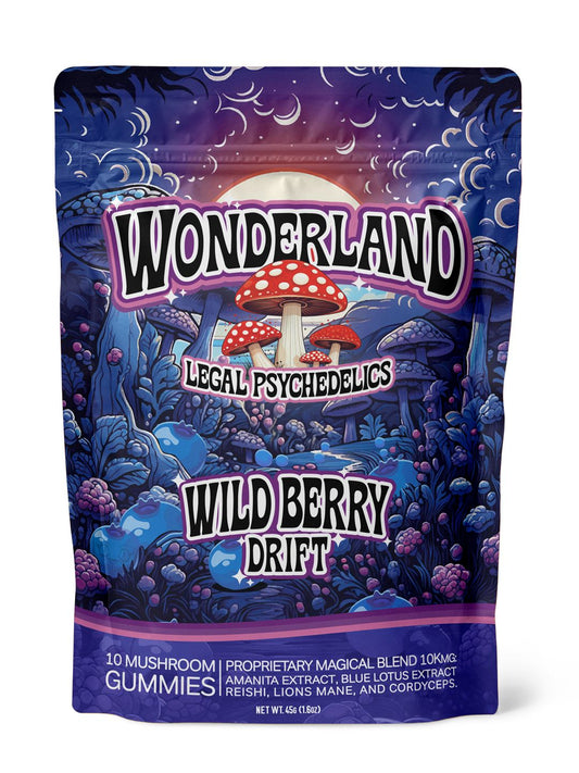 Wonderland Mushroom Gummies Wild Berry Drift 10ct - Tree Spirit Wellness